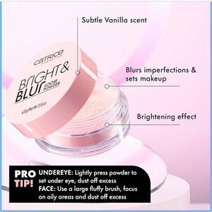 Catrice Cosmetics Bright & Blur Loose Powder Makeup Soft Pink NEW